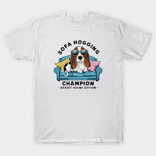 Sofa Hogging Champion - Basset Hound Edition T-Shirt